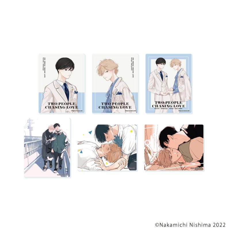 アクリルカード「愛追うふたり」01/コンプリートセット(全6種)(公式&描き下ろしイラスト)