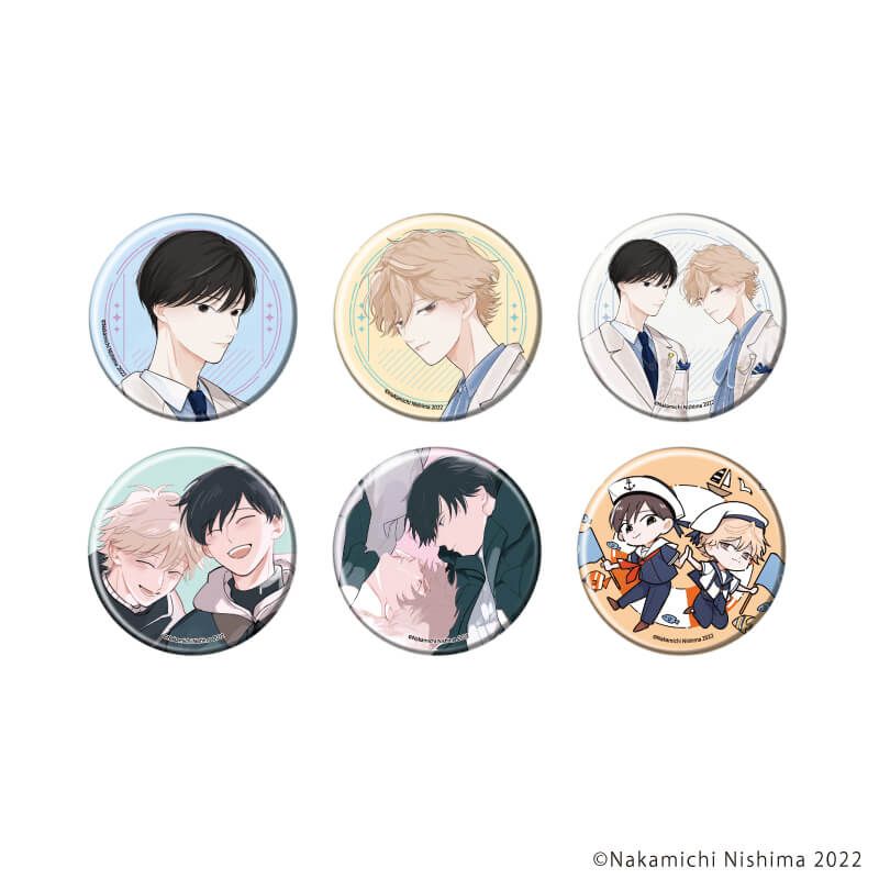 缶バッジ「愛追うふたり」01/コンプリートセット(全6種)(公式&描き下ろしイラスト)