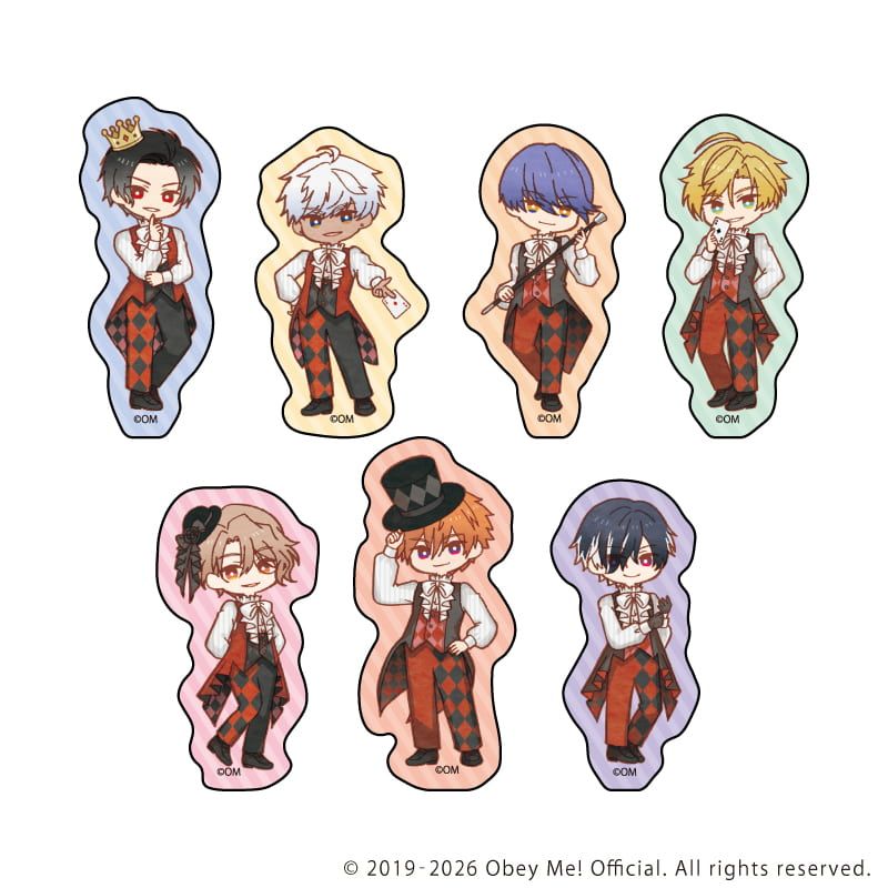 フレークシール(7種セット)「Obey Me! Nightbringer」03/トランプver.(レトロアートイラスト)
