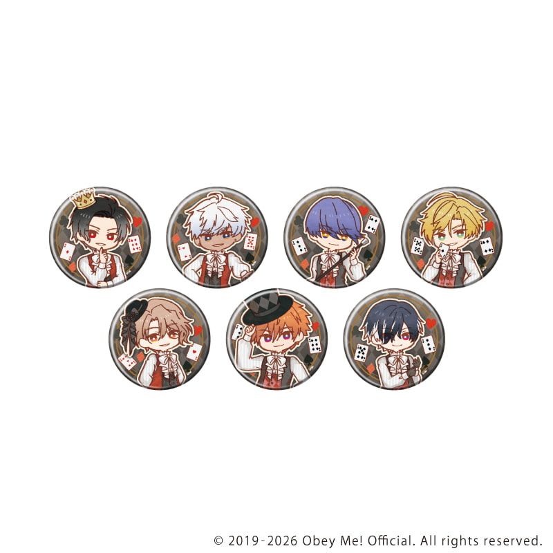 缶バッジ「Obey Me! Nightbringer」49/トランプver. コンプリートセット(全7種)(レトロアートイラスト)
