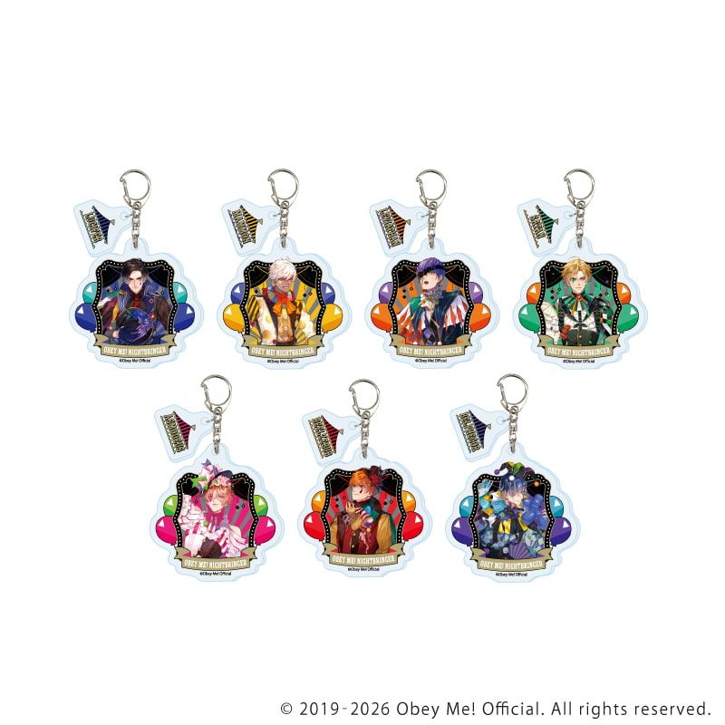 パーツ付きアクリルキーホルダー「Obey Me! Nightbringer」02/コンプリートセット(全7種)(描き下ろしイラスト)