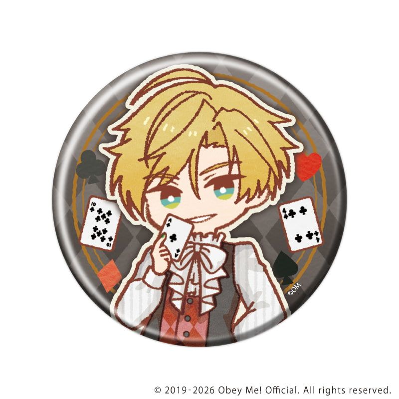 缶バッジ「Obey Me! Nightbringer」49/トランプver. ブラインド(7種)(レトロアートイラスト)