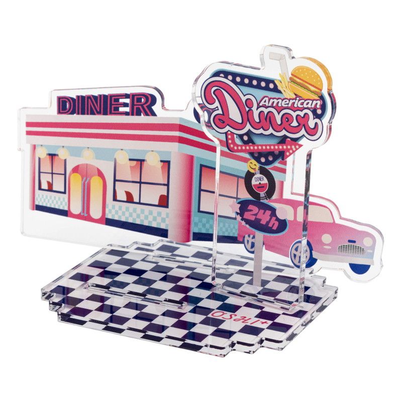 推し活背景ジオラマぷち35/ダイナー(ブルー)【推し活】