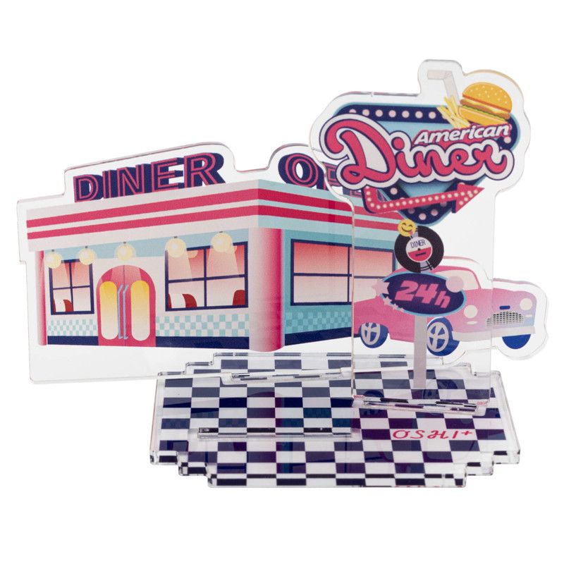 推し活背景ジオラマぷち35/ダイナー(ブルー)【推し活】