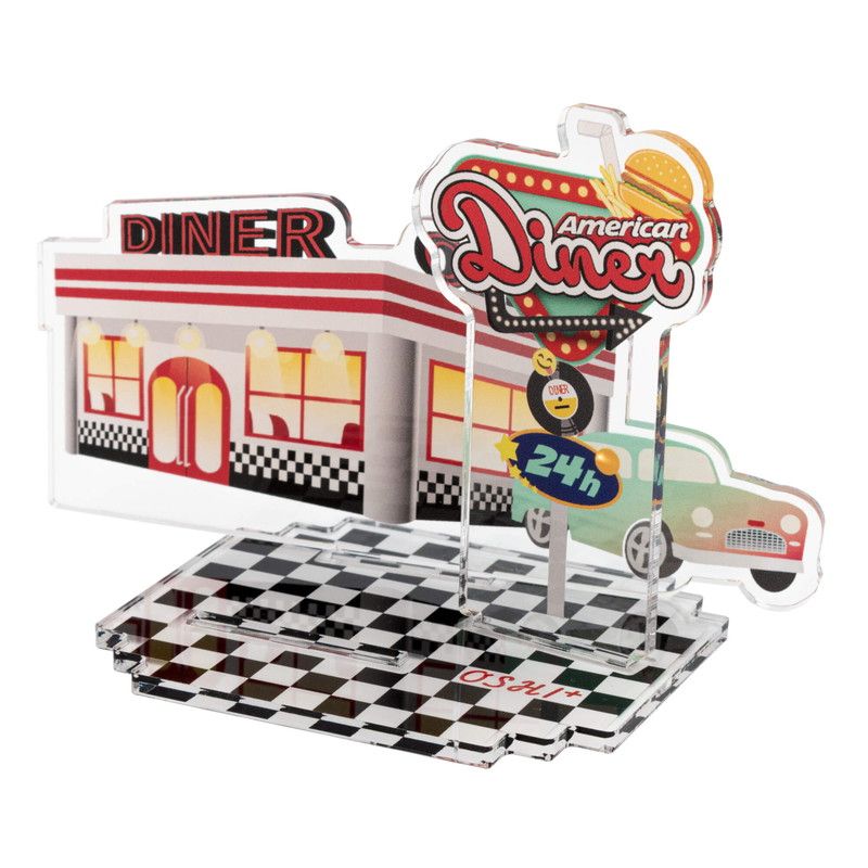 推し活背景ジオラマぷち34/ダイナー(レッド)【推し活】