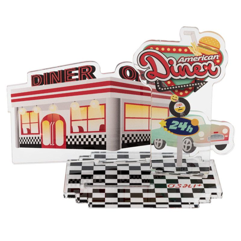 推し活背景ジオラマぷち34/ダイナー(レッド)【推し活】