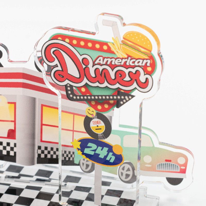 推し活背景ジオラマぷち34/ダイナー(レッド)【推し活】