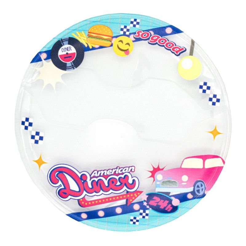 57mm缶デコカバー187/ダイナー(ブルー)【推し活】