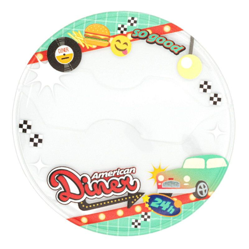 57mm缶デコカバー186/ダイナー(レッド)【推し活】