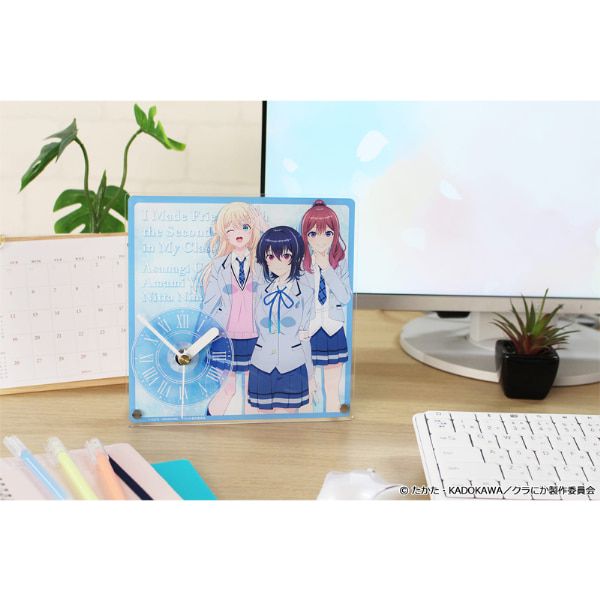 TVアニメ「クラスで2番目に可愛い女の子と友だちになった」 アクリル置時計