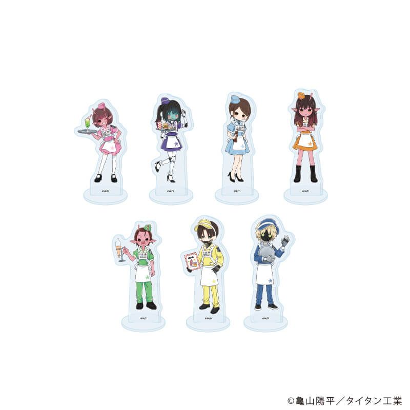 アクリルぷちスタンド「TVアニメ『銀河特急 ミルキー☆サブウェイ』」01/コンプリートセット(全7種)ダイナーver.(グラフアートイラスト)