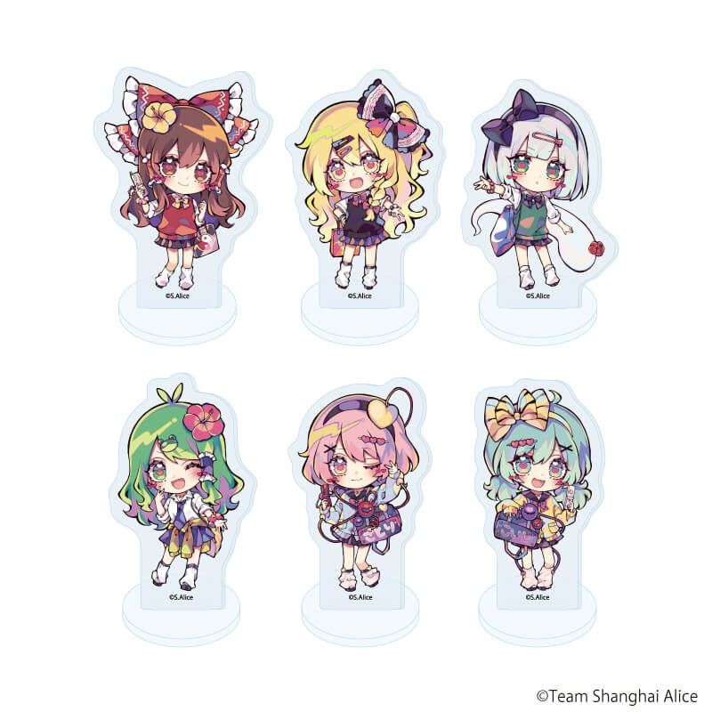 アクリルぷちスタンド「東方Project」09/平成ギャルver. コンプリートセット(全6種)(ミニキャライラスト)