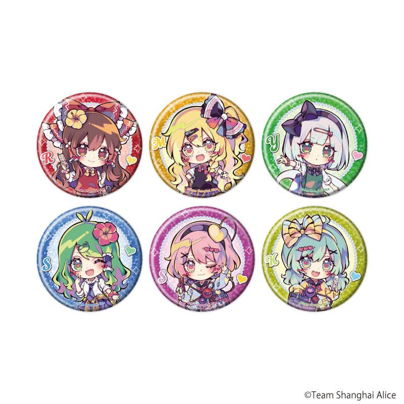 缶バッジ「東方Project」18/平成ギャルver. コンプリートセット(全6種)(ミニキャライラスト)