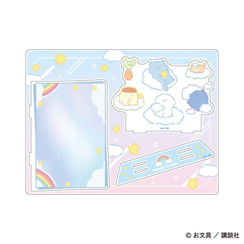 アクリルジオラマ「お文具といっしょ」02/ぷかぷかお空ver.(描き下ろしイラスト)