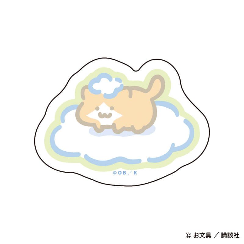 ダイカットステッカー「お文具といっしょ」17/子猫さん ぷかぷかお空ver.(描き下ろしイラスト)