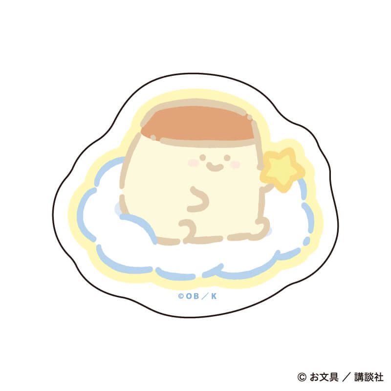 ダイカットステッカー「お文具といっしょ」13/プリンさん ぷかぷかお空ver.(描き下ろしイラスト)