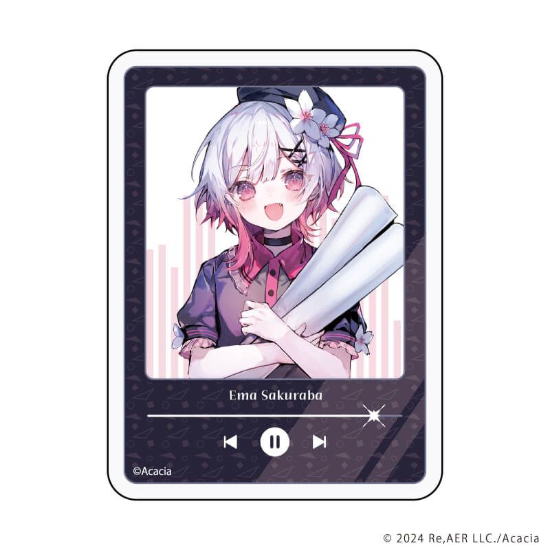ダイカットステッカー「魔法少女ノ魔女裁判」01/桜羽エマ ショップ店員風ver.(描き起こしイラスト)