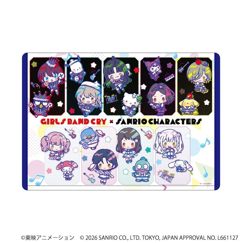キャラクリアケース「ガールズバンドクライ×サンリオキャラクターズ」03/ミニキャラデザイン(コラボイラスト)