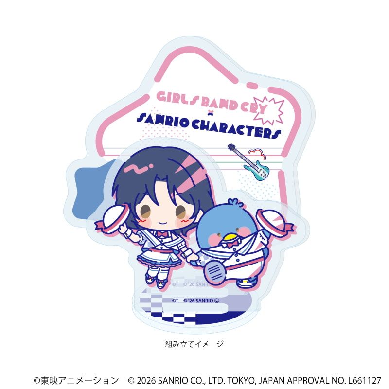 アクリルスタンドプレート「ガールズバンドクライ×サンリオキャラクターズ」07/ナナ×タキシードサム(コラボイラスト)