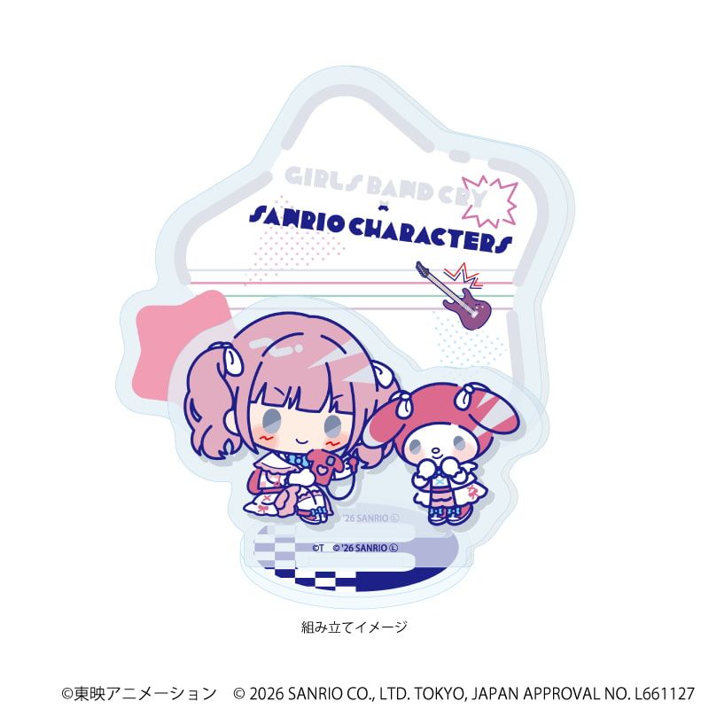 アクリルスタンドプレート「ガールズバンドクライ×サンリオキャラクターズ」06/ヒナ×マイメロディ(コラボイラスト)