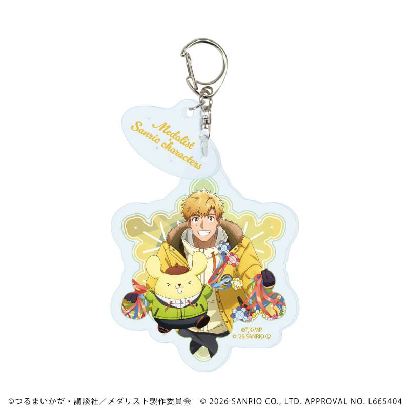 パーツ付きアクリルキーホルダー「TVアニメ『メダリスト』×サンリオキャラクターズ」01/コンプリートセット(全6種)(コラボイラスト)