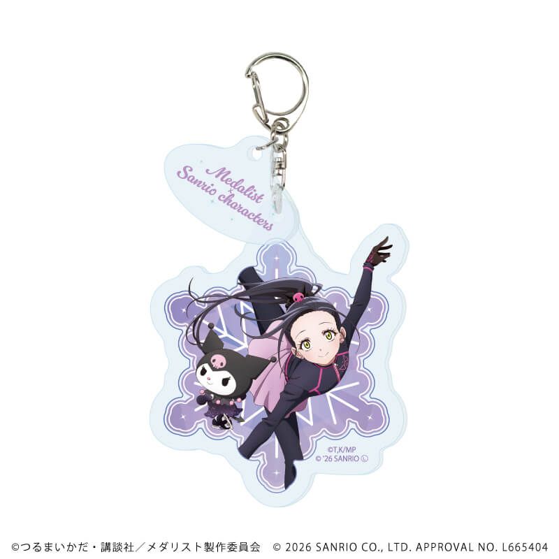 パーツ付きアクリルキーホルダー「TVアニメ『メダリスト』×サンリオキャラクターズ」01/コンプリートセット(全6種)(コラボイラスト)