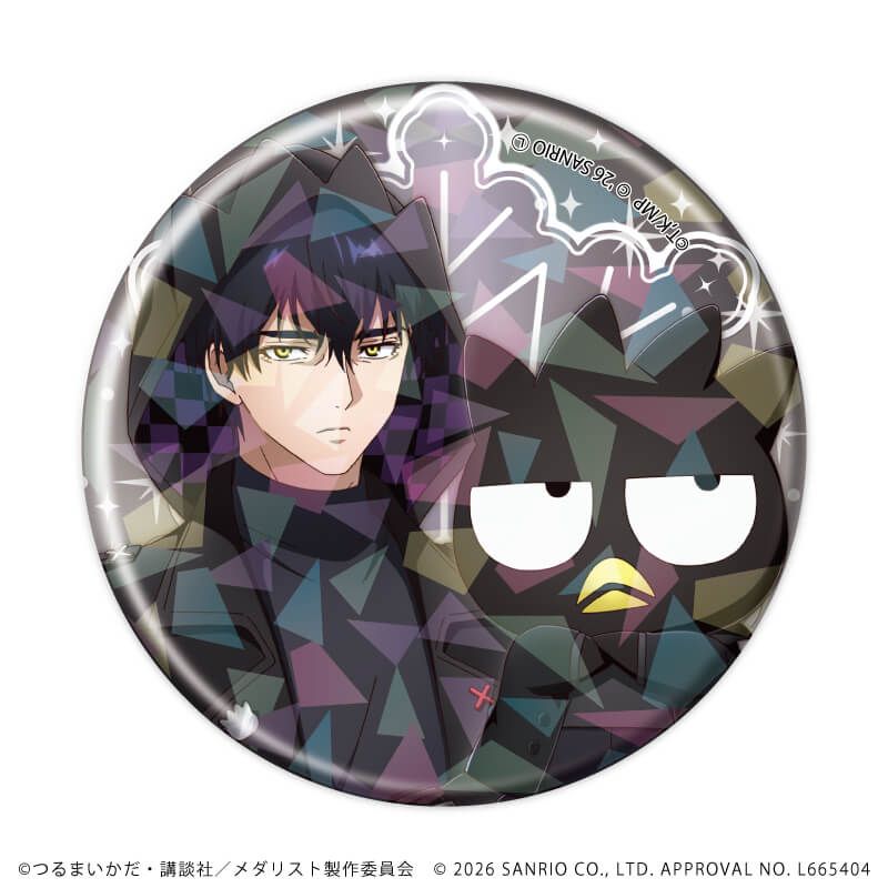 ホログラム缶バッジ(57mm)「TVアニメ『メダリスト』×サンリオキャラクターズ」01/ブラインド(6種)(コラボイラスト)
