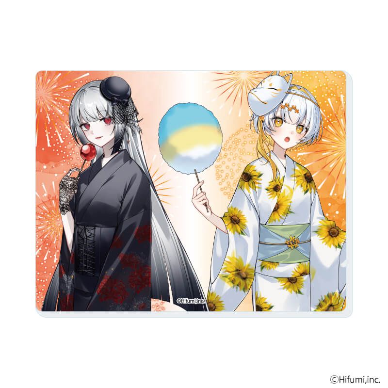 アクリルカード「『藍月なくる』『棗いつき』『無來』『ナツメイツキ』」01/浴衣ver. コンプリートセット(全6種)(描き起こしイラスト)