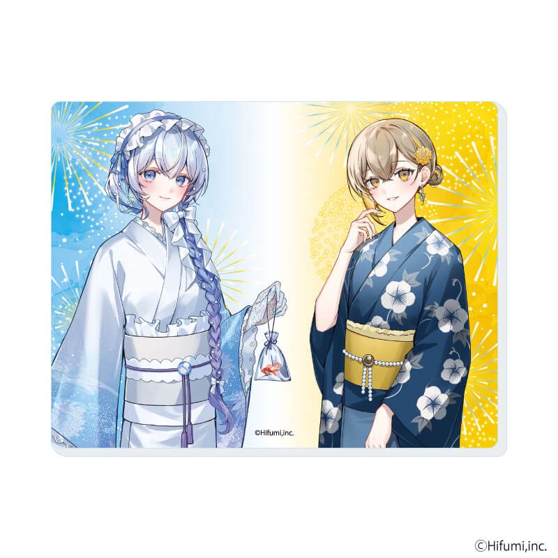 アクリルカード「『藍月なくる』『棗いつき』『無來』『ナツメイツキ』」01/浴衣ver. ブラインド(6種)(描き起こしイラスト)