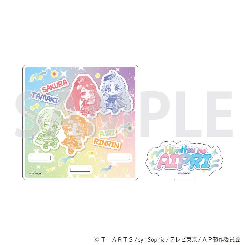 アクリルコースタースタンド「ひみつのアイプリ」03/デザインC デュオコーデver.(ミニキャライラスト)