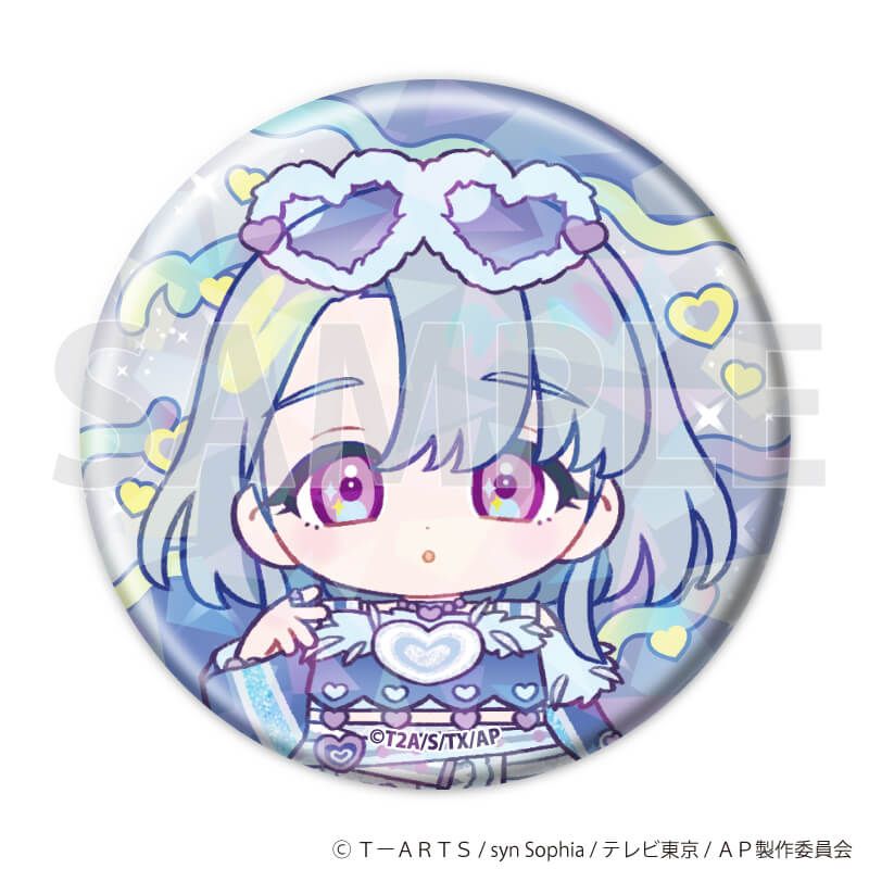ホログラム缶バッジ(57mm)「ひみつのアイプリ」05/デュオコーデver. トレーディング(14種)(ミニキャライラスト)