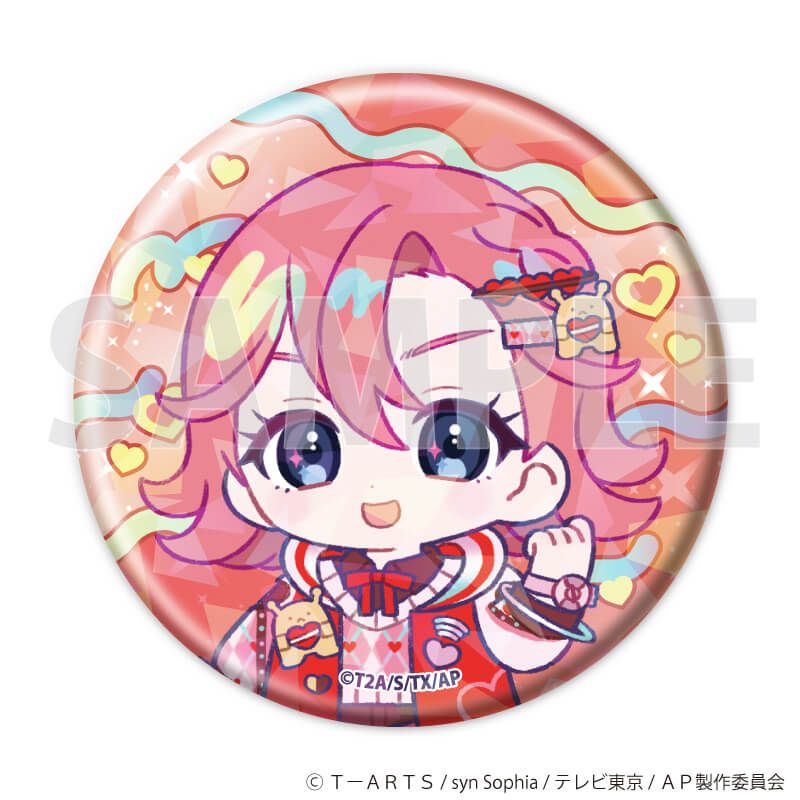 ホログラム缶バッジ(57mm)「ひみつのアイプリ」05/デュオコーデver. トレーディング(14種)(ミニキャライラスト)