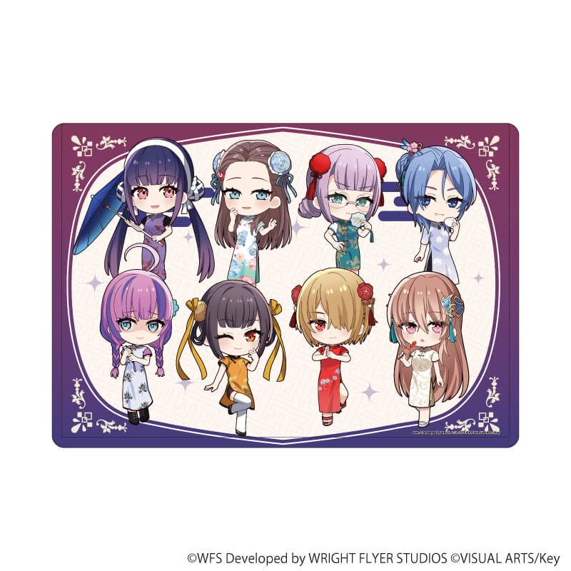 キャラクリアケース「ヘブンバーンズレッド」01/集合デザイン チャイナドレスver.(ミニキャライラスト)