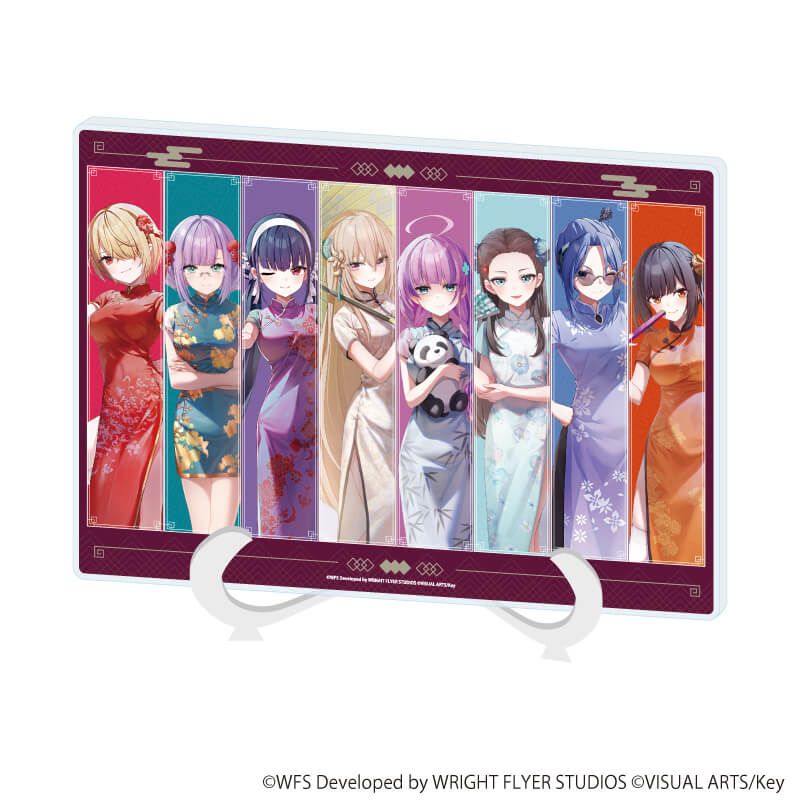 アクリルアートボード(A5サイズ)「ヘブンバーンズレッド」24/集合デザイン チャイナドレスver.(描き下ろしイラスト)