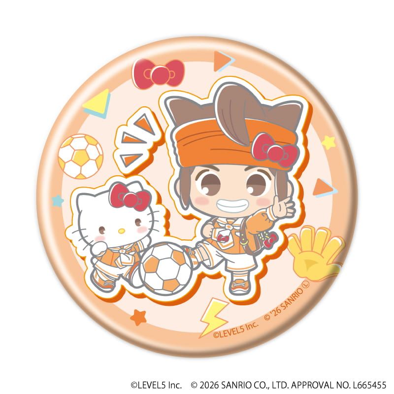 缶バッジ「イナズマイレブン×サンリオキャラクターズ」05/ブラインド(10種)(コラボイラスト)