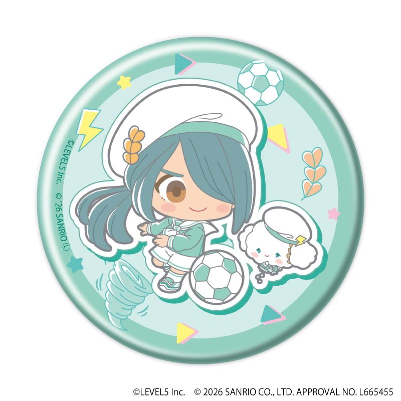 缶バッジ「イナズマイレブン×サンリオキャラクターズ」05/ブラインド(10種)(コラボイラスト)