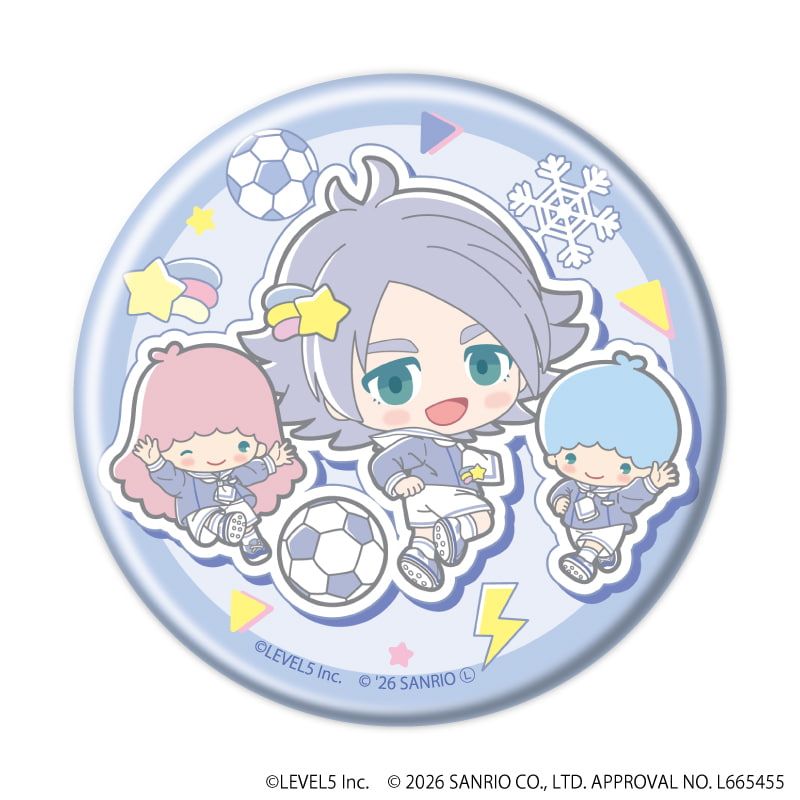 缶バッジ「イナズマイレブン×サンリオキャラクターズ」05/ブラインド(10種)(コラボイラスト)