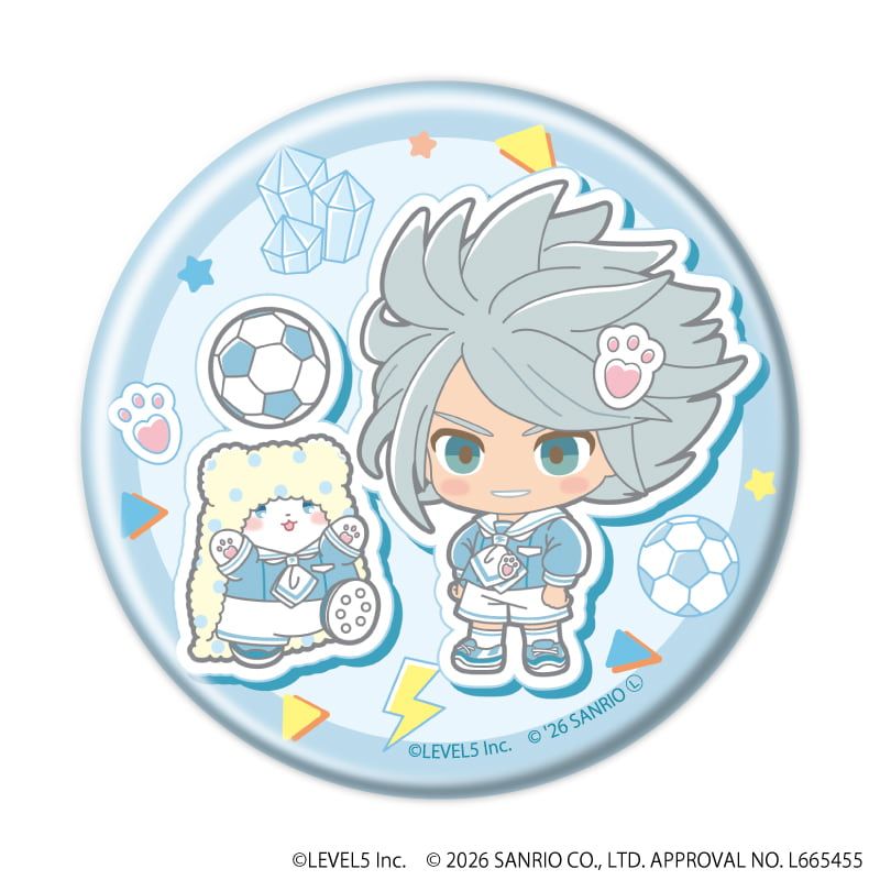 缶バッジ「イナズマイレブン×サンリオキャラクターズ」05/ブラインド(10種)(コラボイラスト)