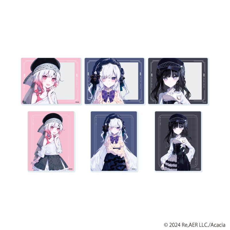 アクリルカード「魔法少女ノ魔女裁判」01/ダークガーリーファッションver. コンプリートセット(全6種)(描き下ろしイラスト)