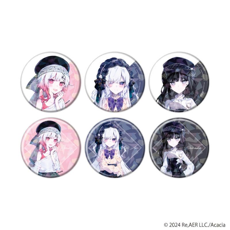 ホログラム缶バッジ(57mm)「魔法少女ノ魔女裁判」01/ダークガーリーファッションver. ブラインド(6種)(描き下ろしイラスト)