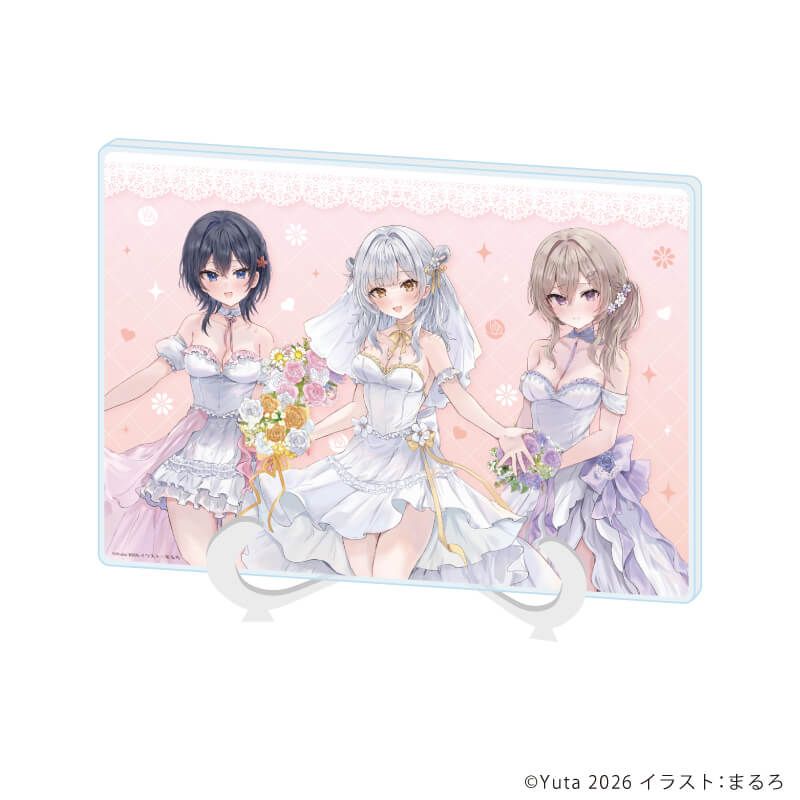 アクリルアートボード(A5サイズ)「お前ら早く結婚しろよっ！そう言われてる女子が３人いるんですけど？」01/集合デザイン(描き下ろしイラスト)