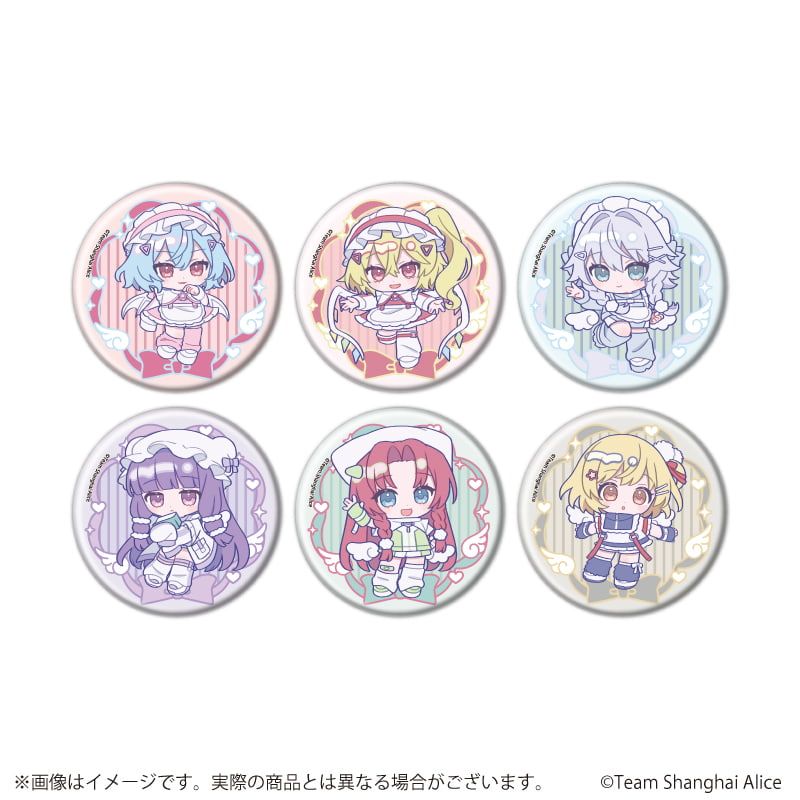缶バッジ「東方Project」12/天使界隈ver. コンプリートセット(全6種)(ミニキャライラスト)