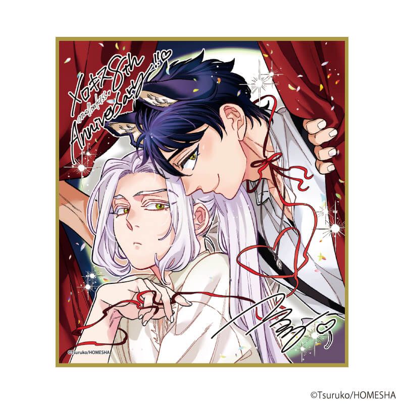 ミニ色紙「.Bloom＆メロキス展 2026」25/鶴子(描き下ろしイラスト)