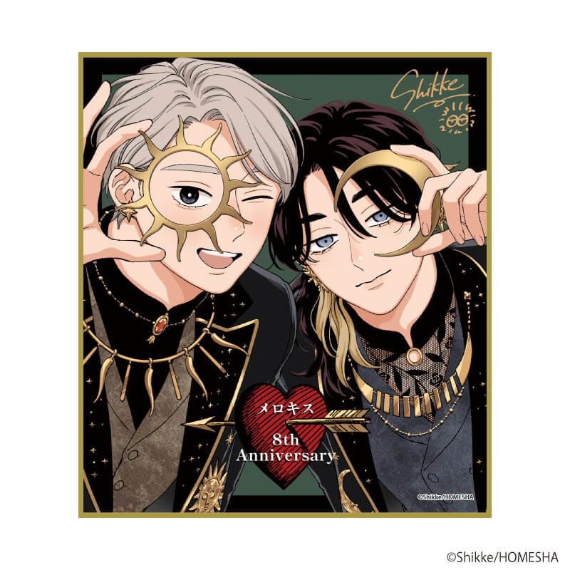 ミニ色紙「.Bloom＆メロキス展 2026」04/しっけ(描き下ろしイラスト)
