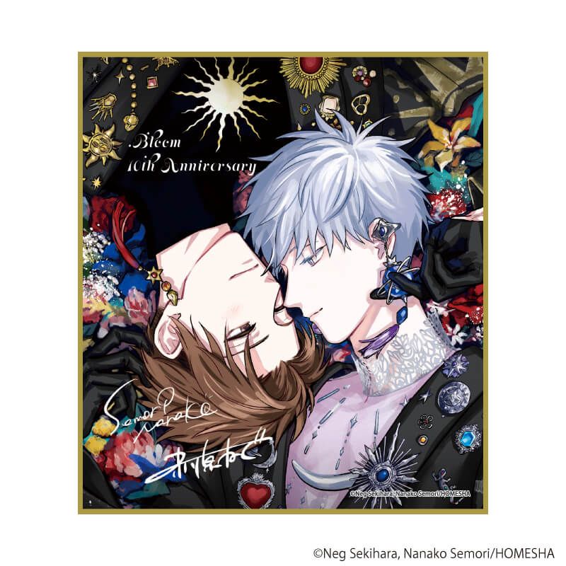 ミニ色紙「.Bloom＆メロキス展 2026」01/赤原ねぐ・瀬森菜々子(描き下ろしイラスト)