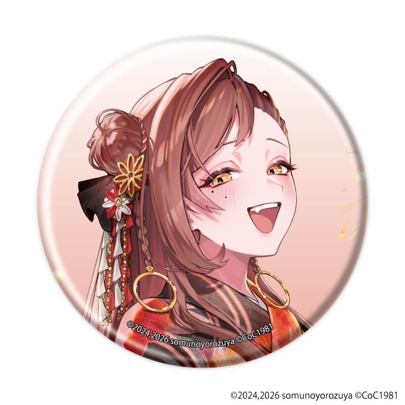 缶バッジ「うずぶちの子還り」02/ブラインド(5種) 夏祭りver.(描き下ろしイラスト)