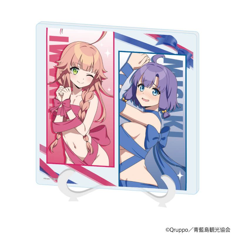 アクリルアートボード「ぬきたし THE ANIMATION」02/渡会 ヒナミ&畔 美岬 プレゼントver.(描き下ろしイラスト)
