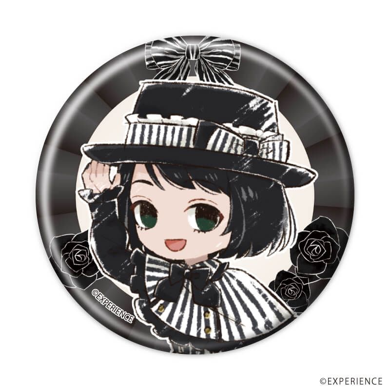 缶バッジ「死印」01/ゴシックストライプver. ブラインド(7種)(グラフアートイラスト)