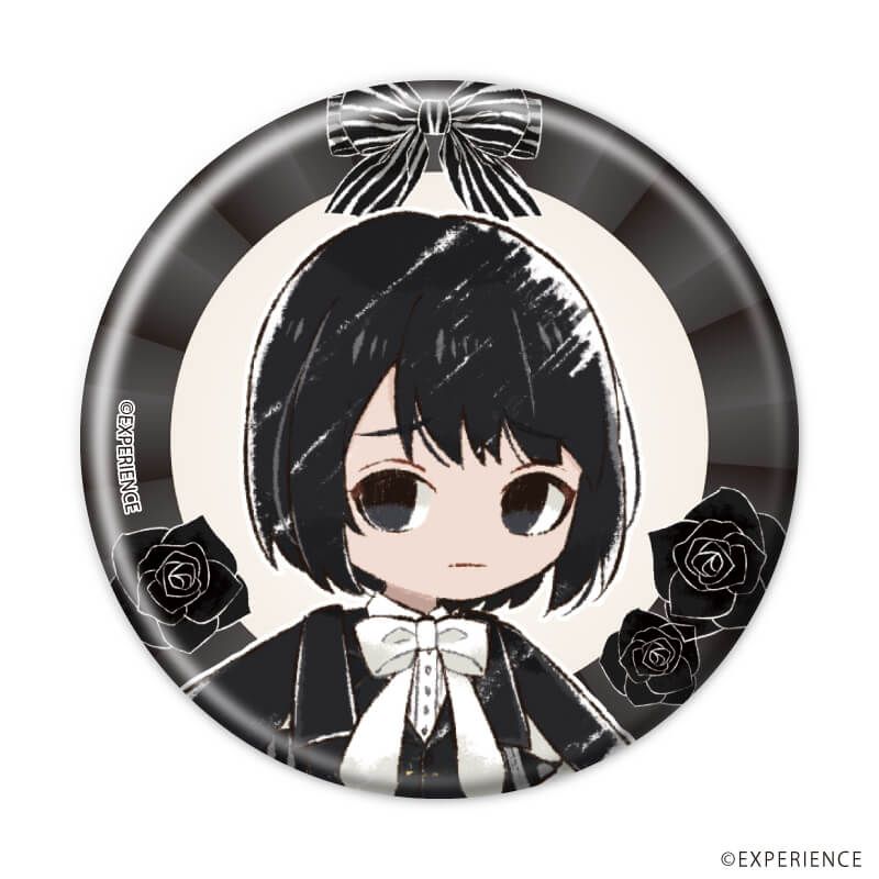 缶バッジ「死印」01/ゴシックストライプver. ブラインド(7種)(グラフアートイラスト)