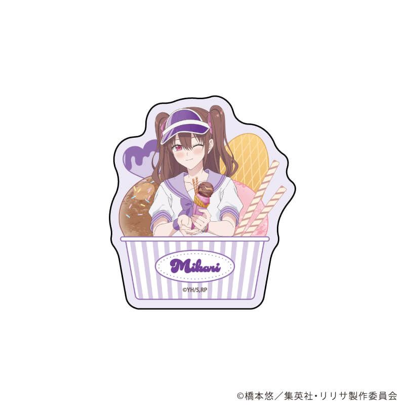 ダイカットステッカー「2.5次元の誘惑」10/橘美花莉 アイスパーラーver.(描き下ろしイラスト)